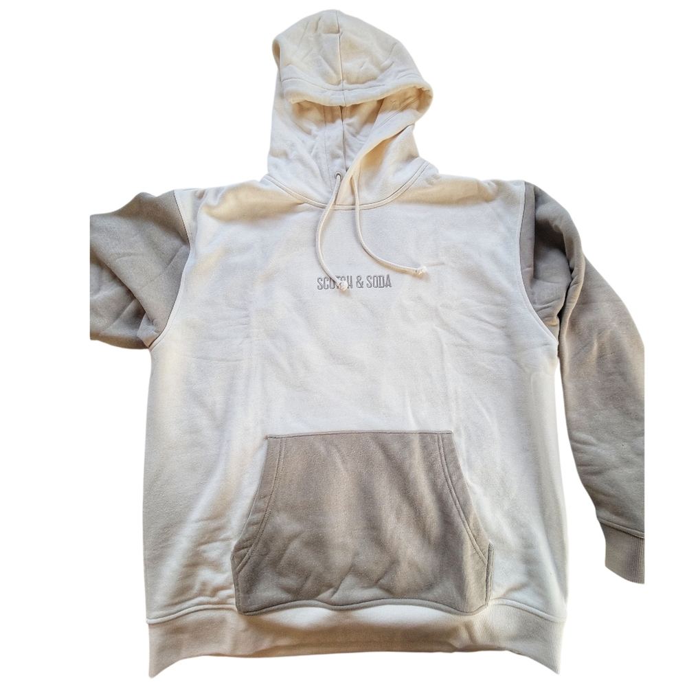 Scotch & Soda // M's Relaxed Fit Colorblock Hoodie // XL // Beige - Picture 2 of 11